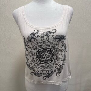 LA Soul Elephant Om Lotus Tank Top